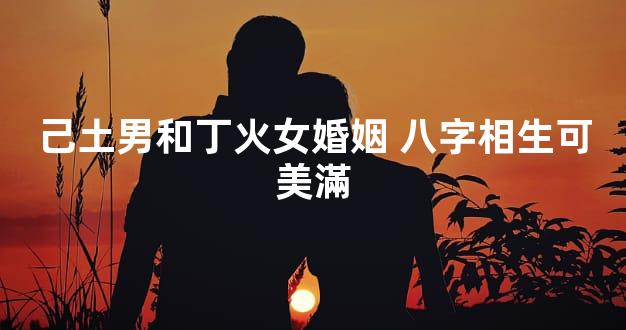 己土男和丁火女婚姻 八字相生可美滿